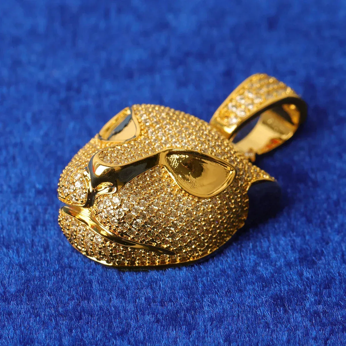 Iced Out 3D Panther Head Pendant | Men's Fierce Leopard Necklace | Premium Copper CZ Wild Cat Jewelry | Apex Predator Bling | Caratix - CaratixJewelry