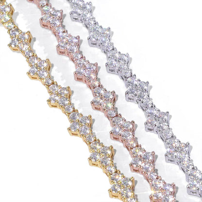 6.5mm Airplane Motif Zircon Tennis Chain Necklace Hip Hop Jewelry for Men | Caratix Jewelry - CaratixJewelry