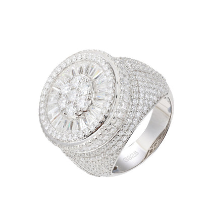 Unisex S925 Sterling Silver D-Color Moissanite Ring – Classic Trendy Fashion Band