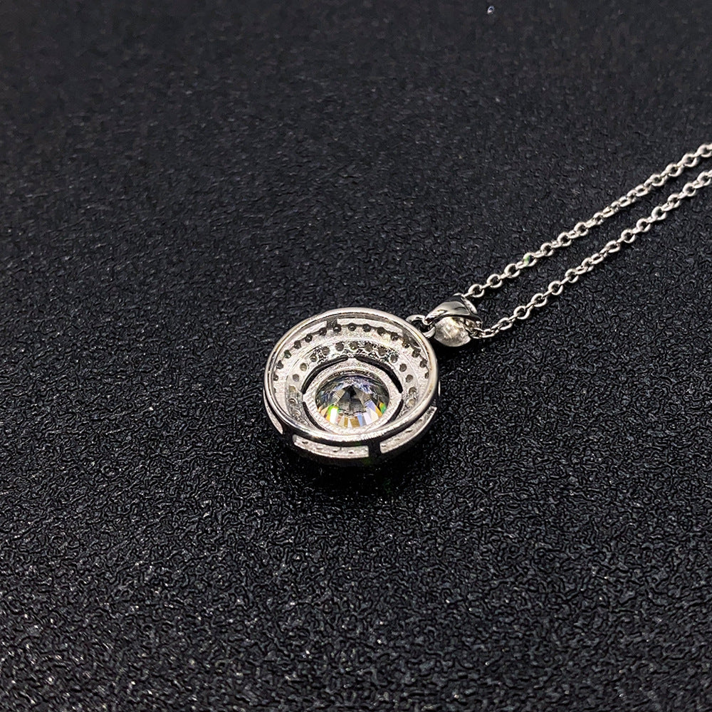 2 Carat D-Color Moissanite Necklace | S925 Sterling Silver Solitaire Pendant | Caratix