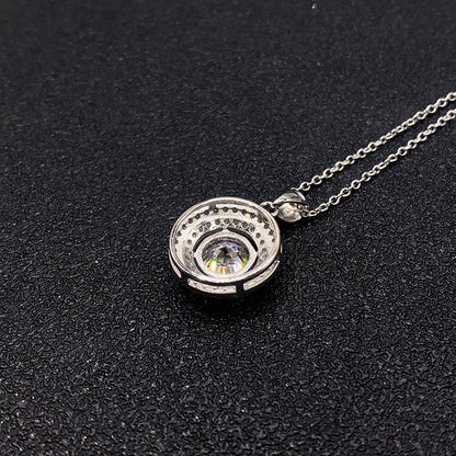 2 Carat D-Color Moissanite Necklace | S925 Sterling Silver Solitaire Pendant | Caratix