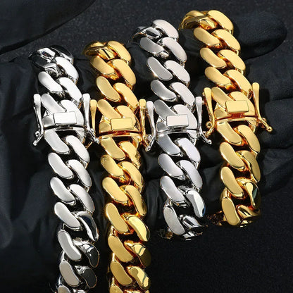 Polished Cuban Link Chain for Men – S925 Sterling Silver Minimalist Luxury Hip Hop Necklace - CaratixJewelry