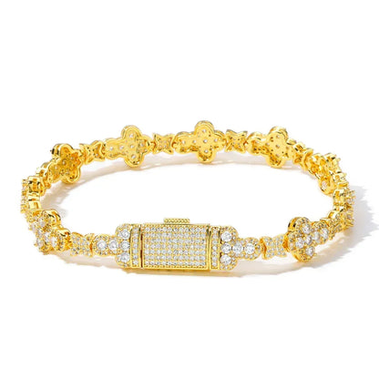 Cross Star Chain Zircon Bracelet Luxury Hip Hop Jewelry for Men & Women | Caratix Jewelry - CaratixJewelry
