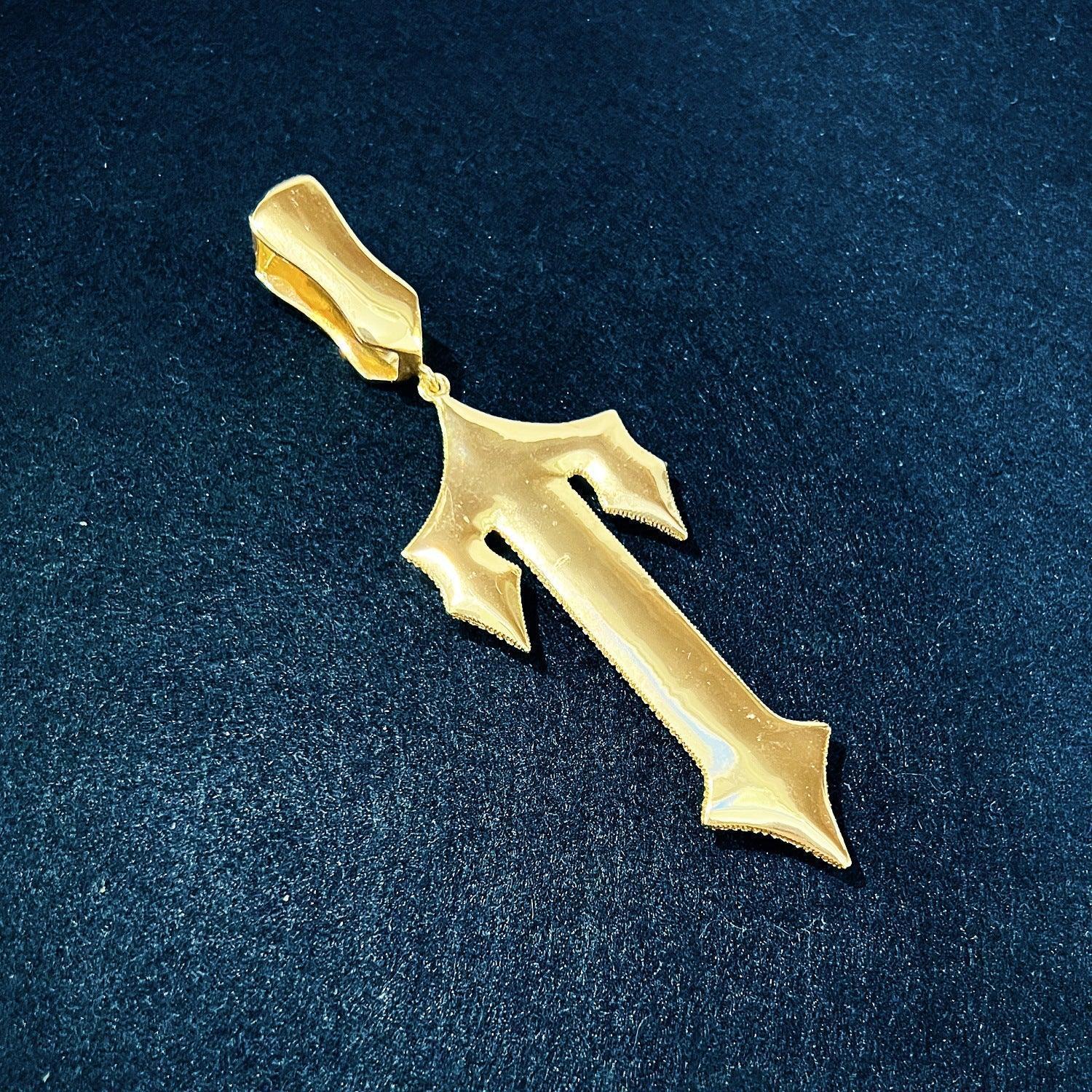 Iced Out Sword Pendant Necklace | CZ Hip Hop Punk Men’s Streetwear Jewelry - CaratixJewelry