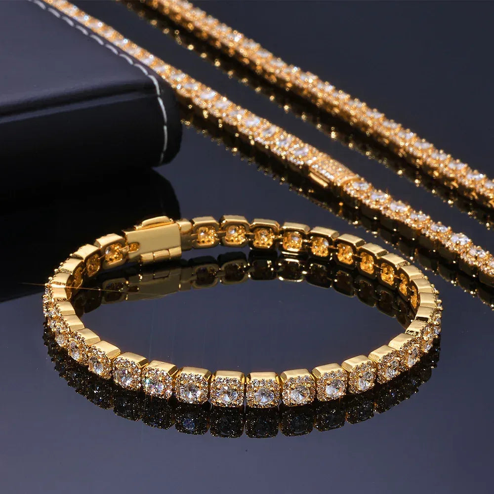 5mm Iced Sugar Link Hip Hop Bracelet Rapper Iced Out Chain Style for Men | Caratix Jewelry - CaratixJewelry