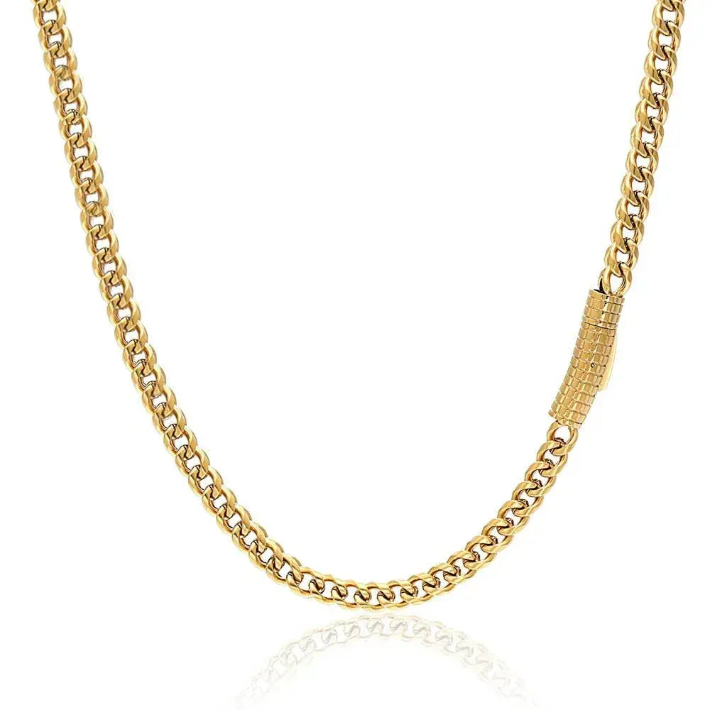 Custom 6mm Stainless Steel Two-sided Necklace Hip Hop Jewelry for Men | Caratix - CaratixJewelry