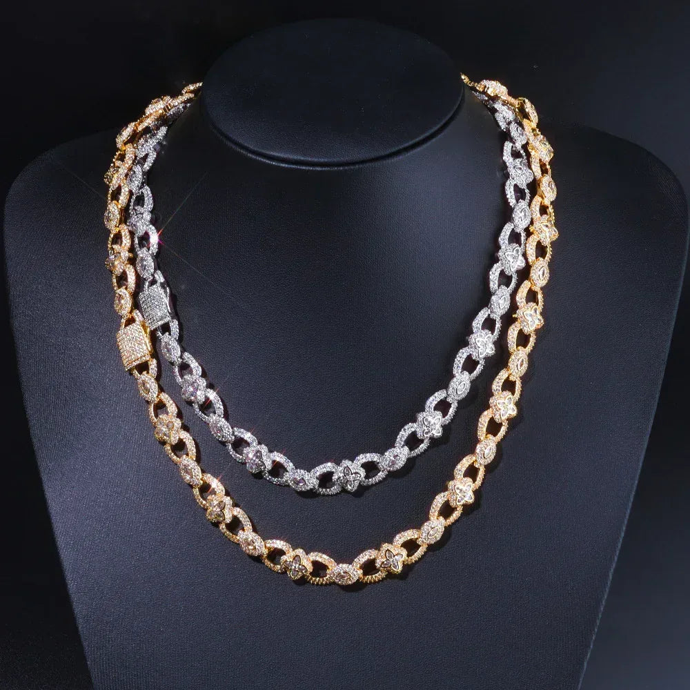 Custom 11mm Infinite 8-Link Necklace | Premium Gold Chain for Rapper | Caratix - CaratixJewelry