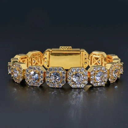 Iced Out Ice Chain Zircon Bracelet Luxury Hip Hop Jewelry for Men | Caratix Jewelry - CaratixJewelry