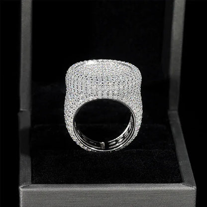 Men’s D-Color Moissanite Hip Hop Ring | S925 Silver Iced Out Fashion Jewelry - CaratixJewelry