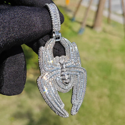 Iced Out Spider Pendant Necklace – Hip Hop Bling Jewelry for Men & Women | CZ Shine - CaratixJewelry