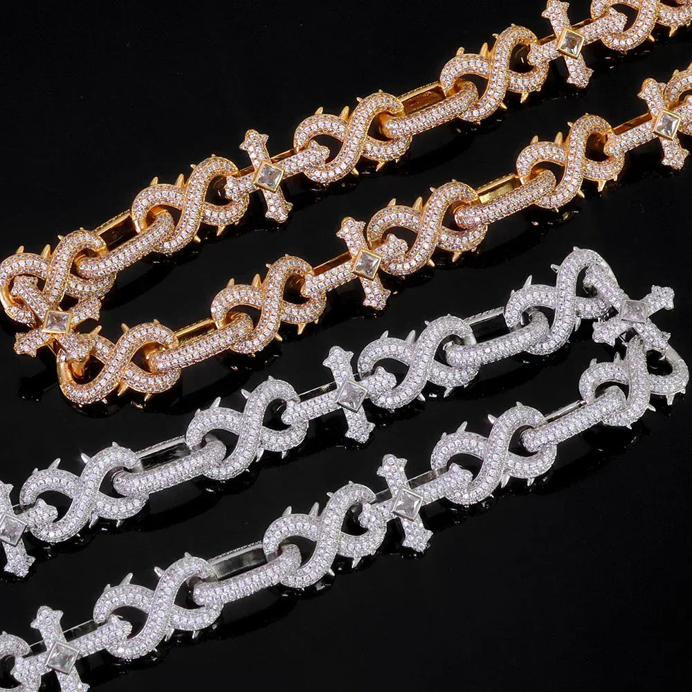 Zircon Cross Figure 8 Hip Hop Bling Waist Chain for Women | Caratix Jewelry - CaratixJewelry