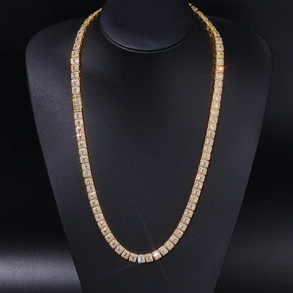 Custom 7.5mm Baguette Mixed Iced Chain | High-End Hip Hop Bling | Caratix - CaratixJewelry