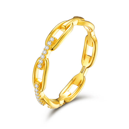 Dainty Moissanite Minimalist Ring S925 Silver Band | Caratix