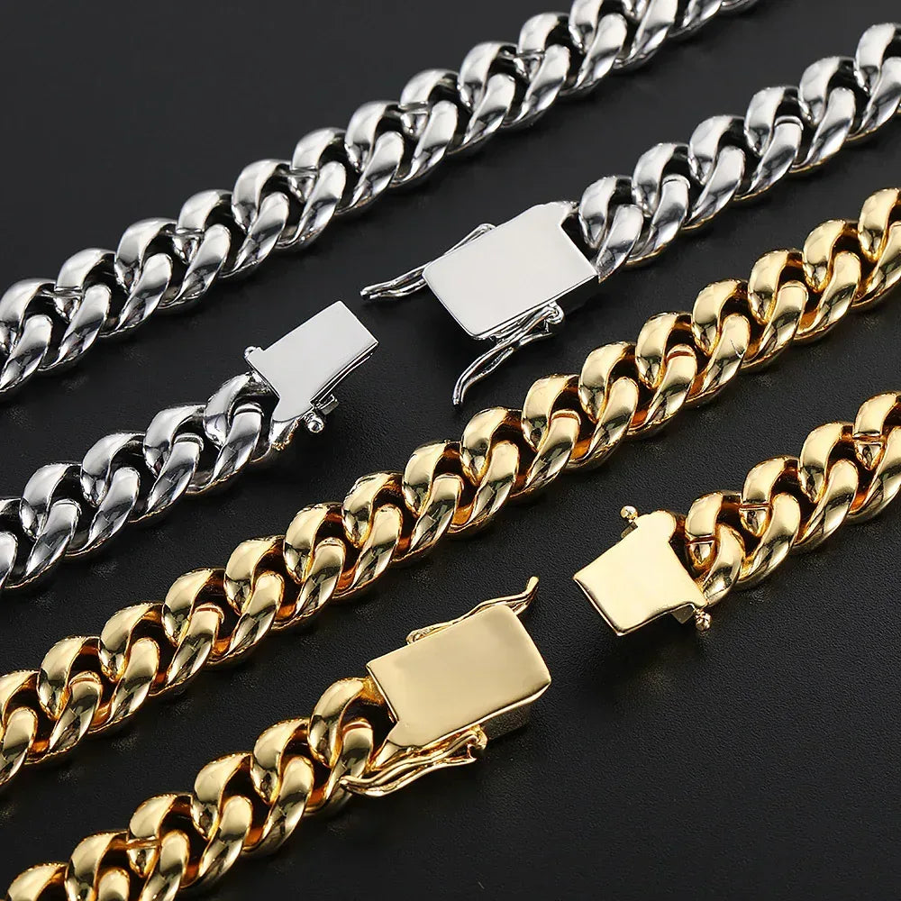 Custom 12mm Double-Row Iced Out Gold Chain Style for Rapper | Necklace & Bracelet | Caratix - CaratixJewelry