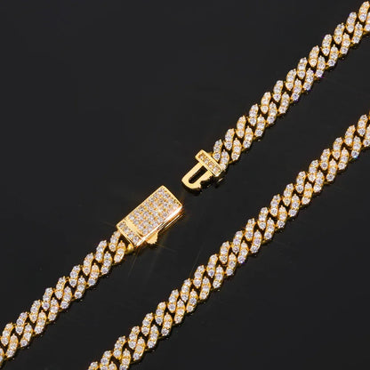 Custom 6mm Single-Row Iced Cuban Bracelet | Rapper Iced Out Chain - CaratixJewelry