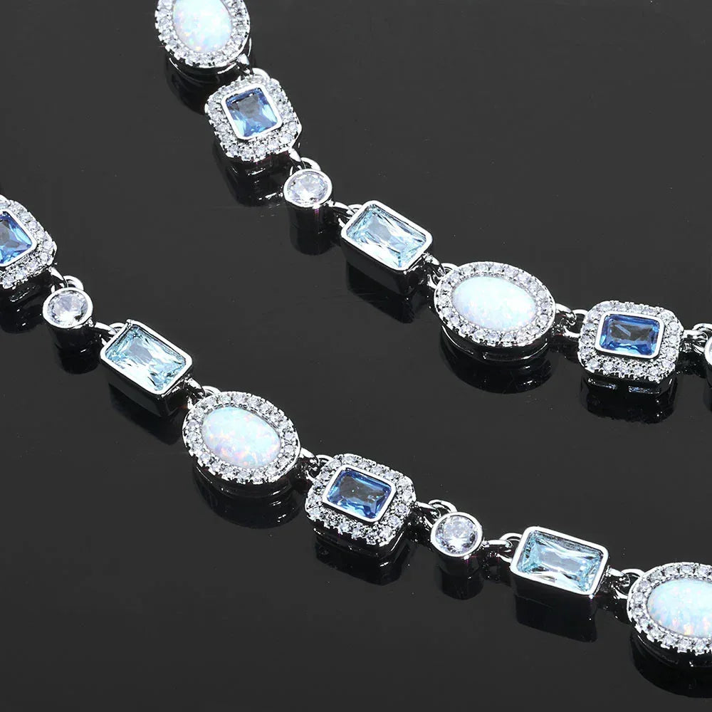Custom 6mm Colorful Gemstone & Opal Necklace | Niche Iced Out Jewelry | Caratix - CaratixJewelry