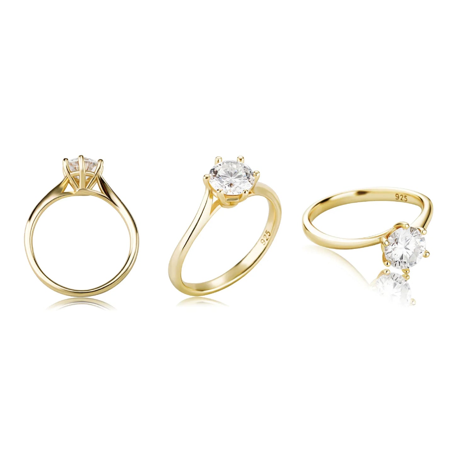 D Color VVS1 Moissanite Ring | S925 Sterling Silver | Caratix