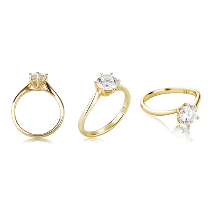 D Color VVS1 Moissanite Ring | S925 Sterling Silver | Caratix