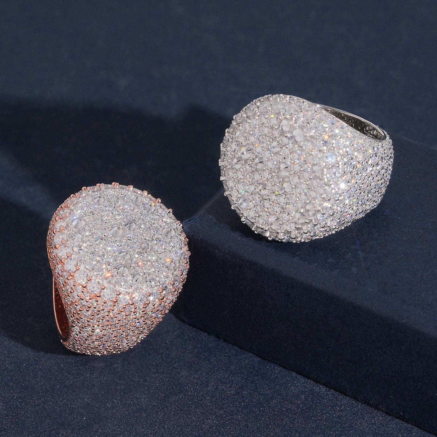 Round Moissanite Men’s Ring | S925 Silver Iced Out Hip Hop Fashion Jewelry - CaratixJewelry