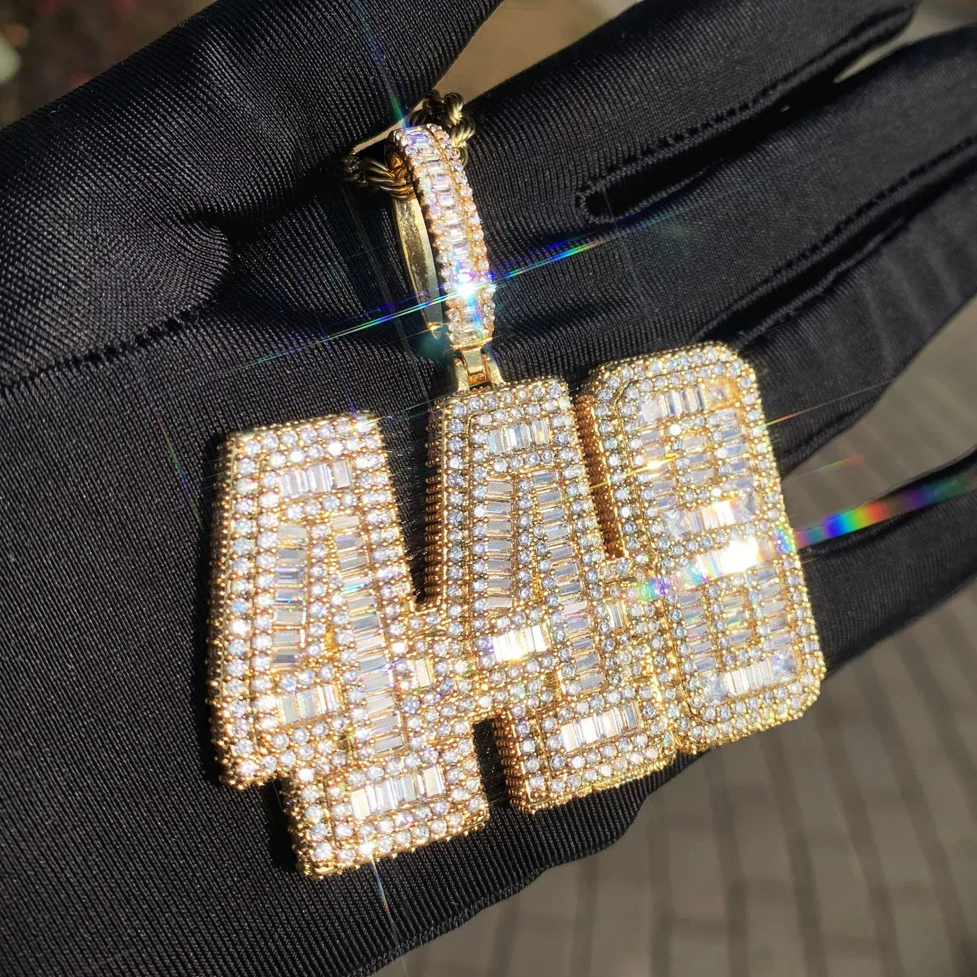 Iced Out 448 Number Pendant | CZ Micro-Pave Hip Hop Streetwear Necklace - CaratixJewelry