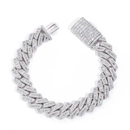 Custom 14mm Cuban Chain Bracelet - CaratixJewelry