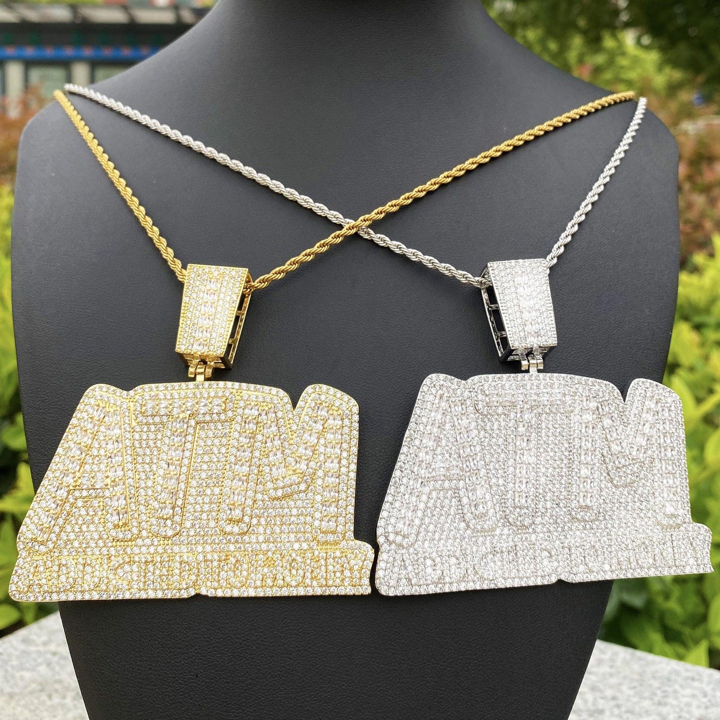 Women's "Addicted To Money" Necklace | Premium Copper CZ Cash Flow Jewelry - CaratixJewelry