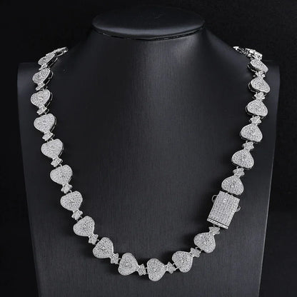15mm Money Bag Zircon Cuban Chain Necklace - CaratixJewelry