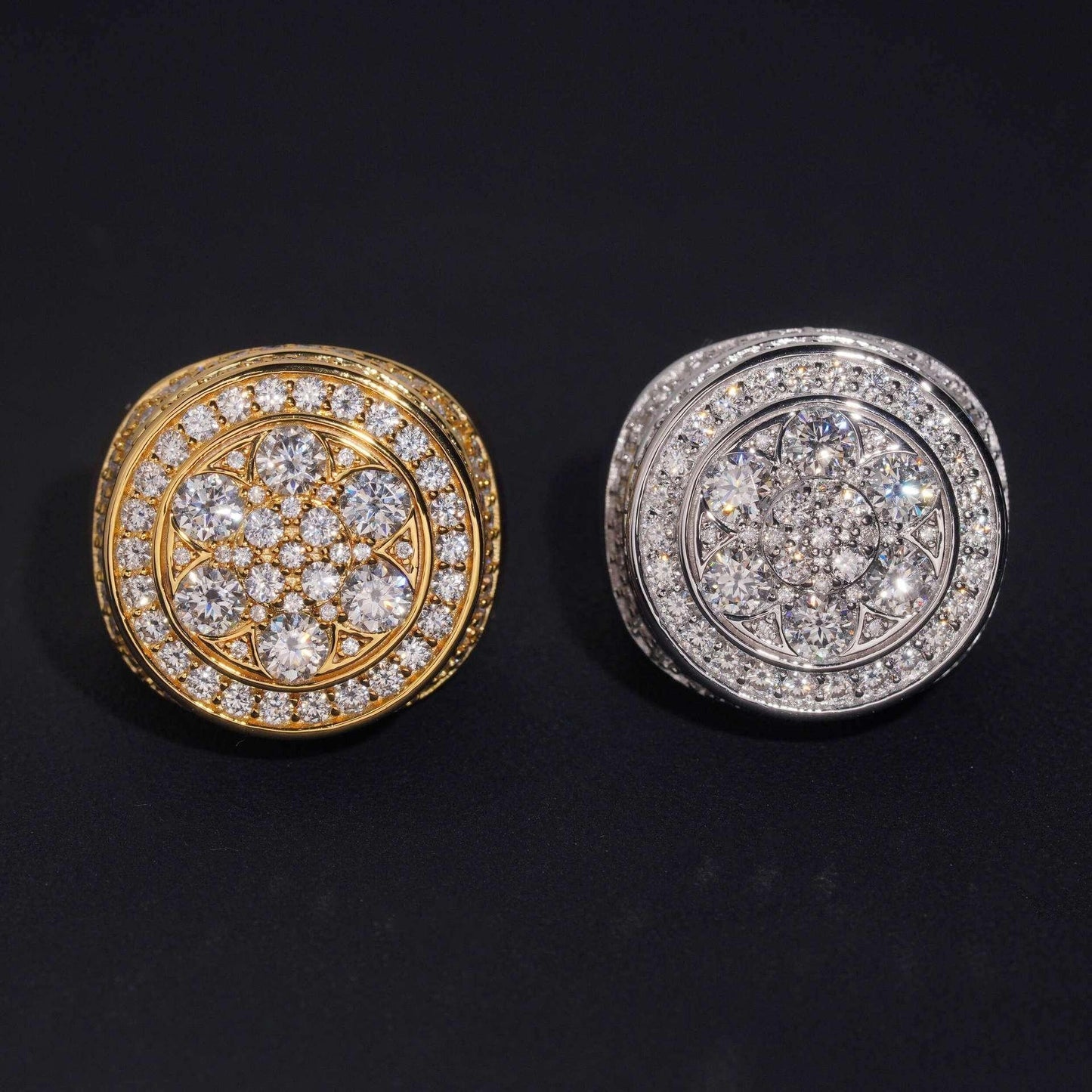D-Color VVS Moissanite Ring | S925 Silver Unisex Full Iced Out Fashion Jewelry - CaratixJewelry