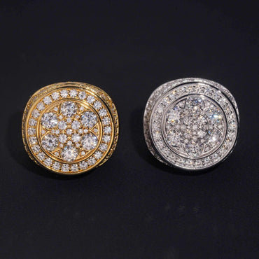 D-Color VVS Moissanite Ring | S925 Silver Unisex Iced Out Fashion Jewelry - CaratixJewelry