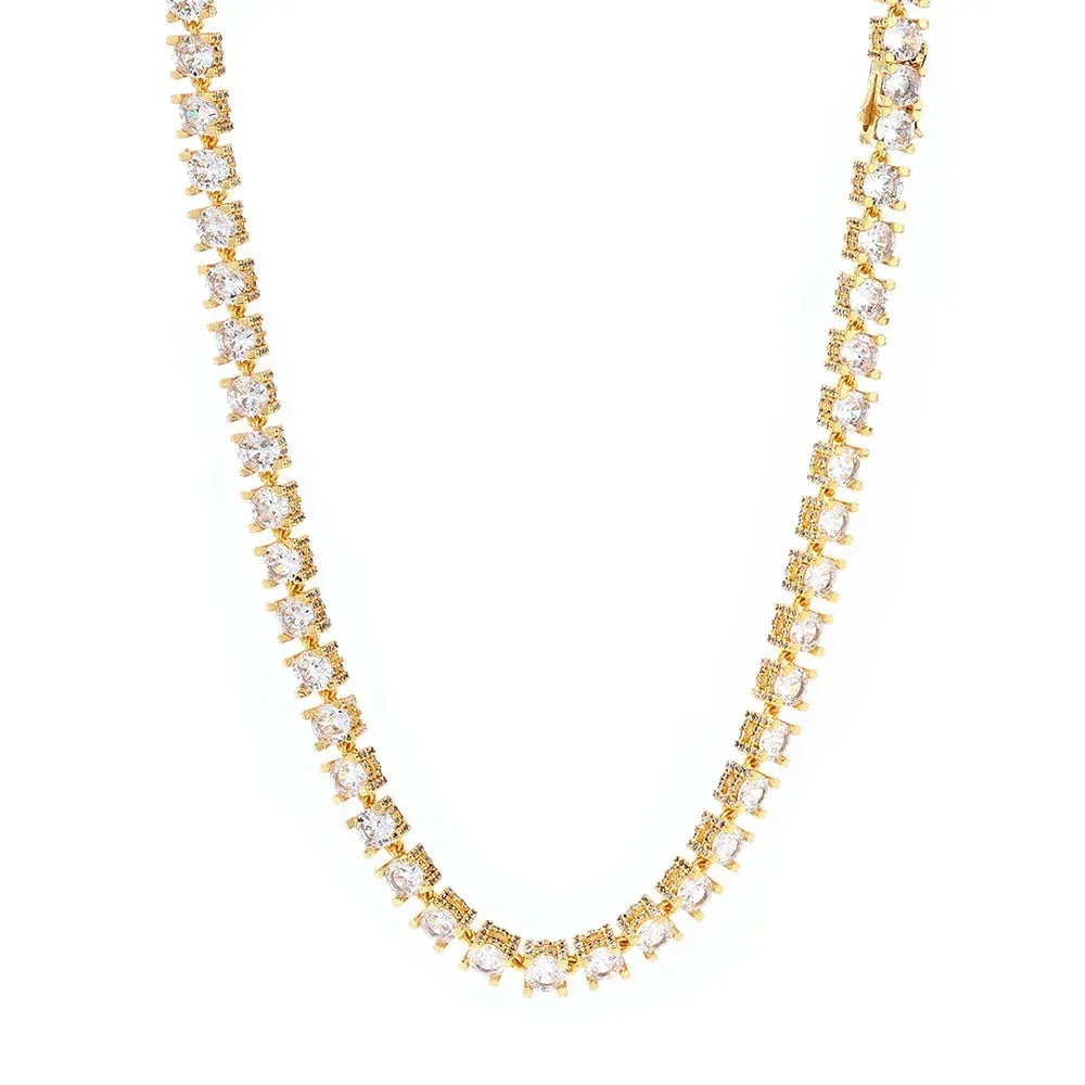 6mm Moissanite Tennis Chain – Custom S925 Sterling Silver Iced-Out Hip Hop Men’s Luxury Streetwear Necklace - CaratixJewelry