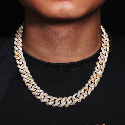 15mm-18mm Bubble Cuban Link Chain Iced Out | Caratix