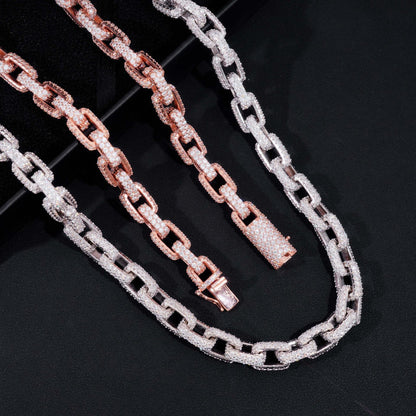 10mm Moissanite Cuban Link Bracelet with Figure-8 Clasp – S925 Sterling Silver Iced-Out Hip Hop Men’s Streetwear Jewelry - CaratixJewelry