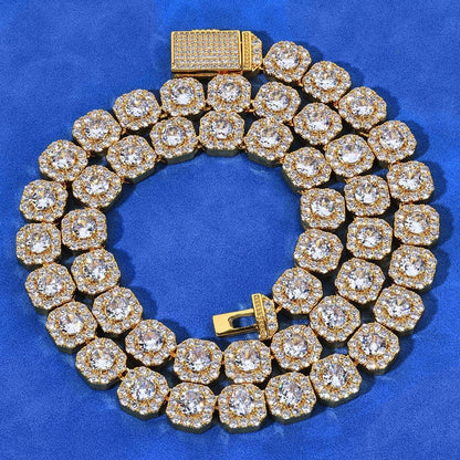 Custom S925 Sterling Silver Baguette Chain | Luxury Men's Hip Hop Bling | Caratix - CaratixJewelry