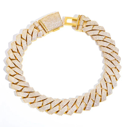 36mm Iced Out Cut Cuban Chain Zircon - CaratixJewelry