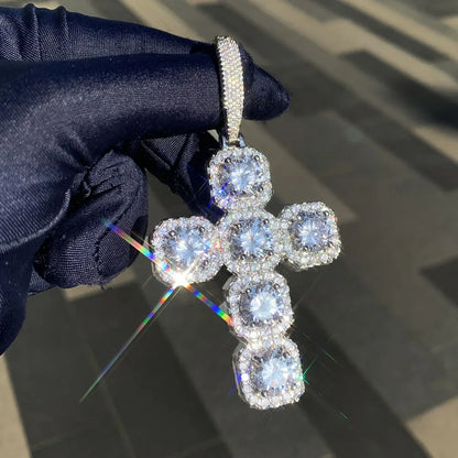 CZ Cross Pendant Necklace | Hip Hop Punk Streetwear Jewelry - CaratixJewelry