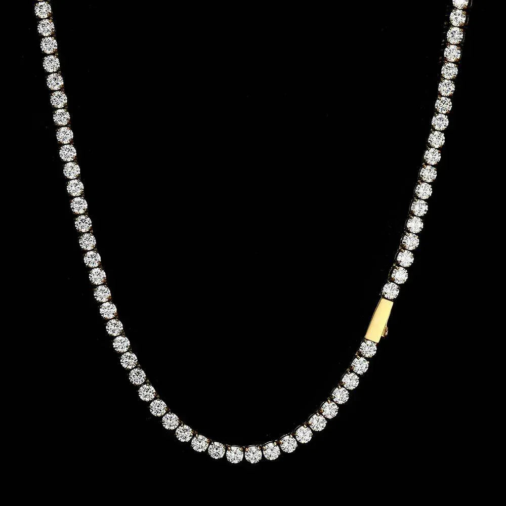 Custom Moissanite Stainless Steel Tennis Chain | Durable Men's & Women's Bling Jewelry | Caratix - CaratixJewelry