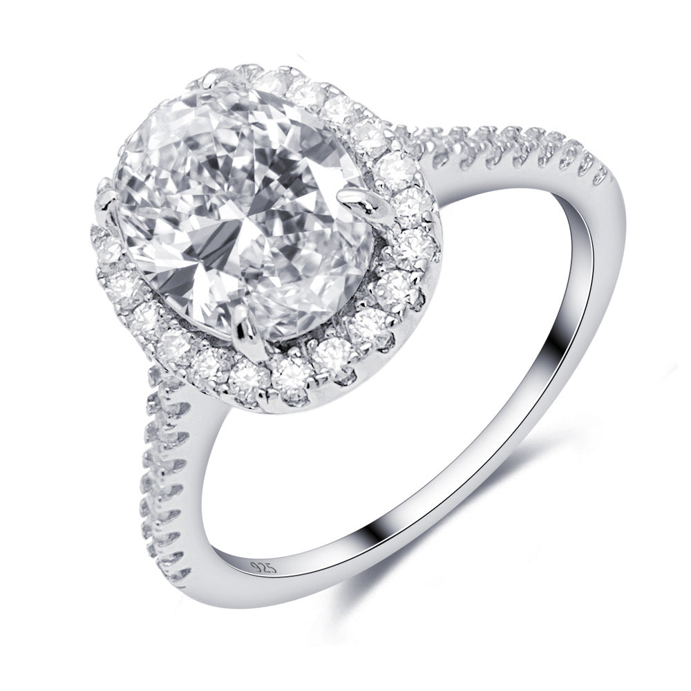 2026 Summer New S925 Silver 2ct Oval Moissanite Ring | Oval Cut D Color VVS1 | Caratix