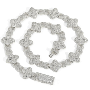 Unisex Infinity Clover 5A Zircon Necklace | Heavyweight High-End Hip Hop Bling | Caratix - CaratixJewelry