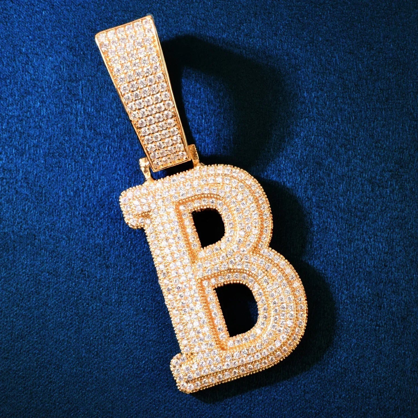 Iced Out Letter & Number Pendant | CZ Hip Hop Bling Jewelry Necklace - CaratixJewelry