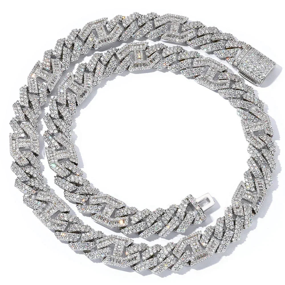 Pig Nose Moissanite Cuban Link Chain – Custom S925 Sterling Silver Iced-Out Hip Hop Men’s Trendy Streetwear Necklace - CaratixJewelry