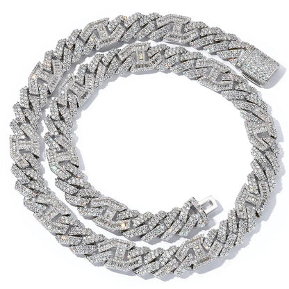 Pig Nose Moissanite Cuban Link Chain – Custom S925 Sterling Silver Iced-Out Hip Hop Men’s Trendy Streetwear Necklace - CaratixJewelry