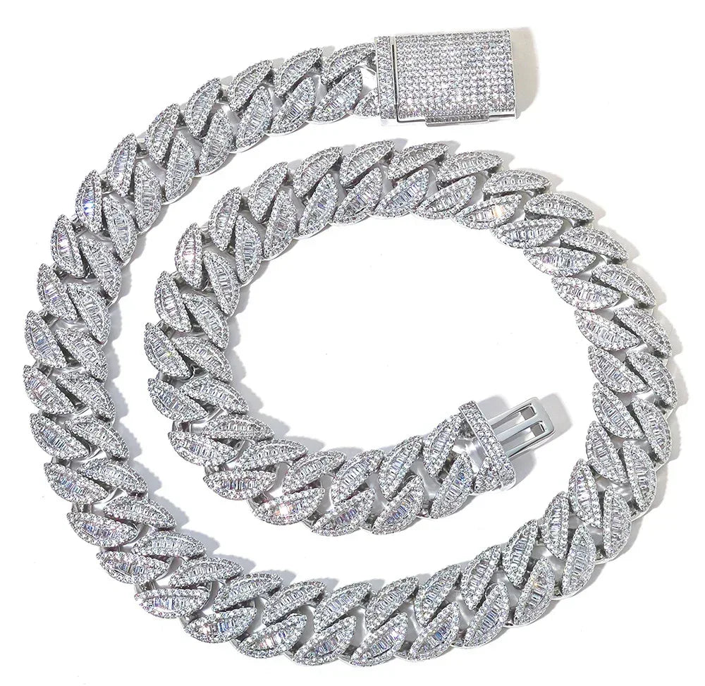 20mm T-Cut Moissanite Cuban Link Chain – Custom S925 Sterling Silver Iced-Out Hip Hop Men’s Streetwear Necklace - CaratixJewelry