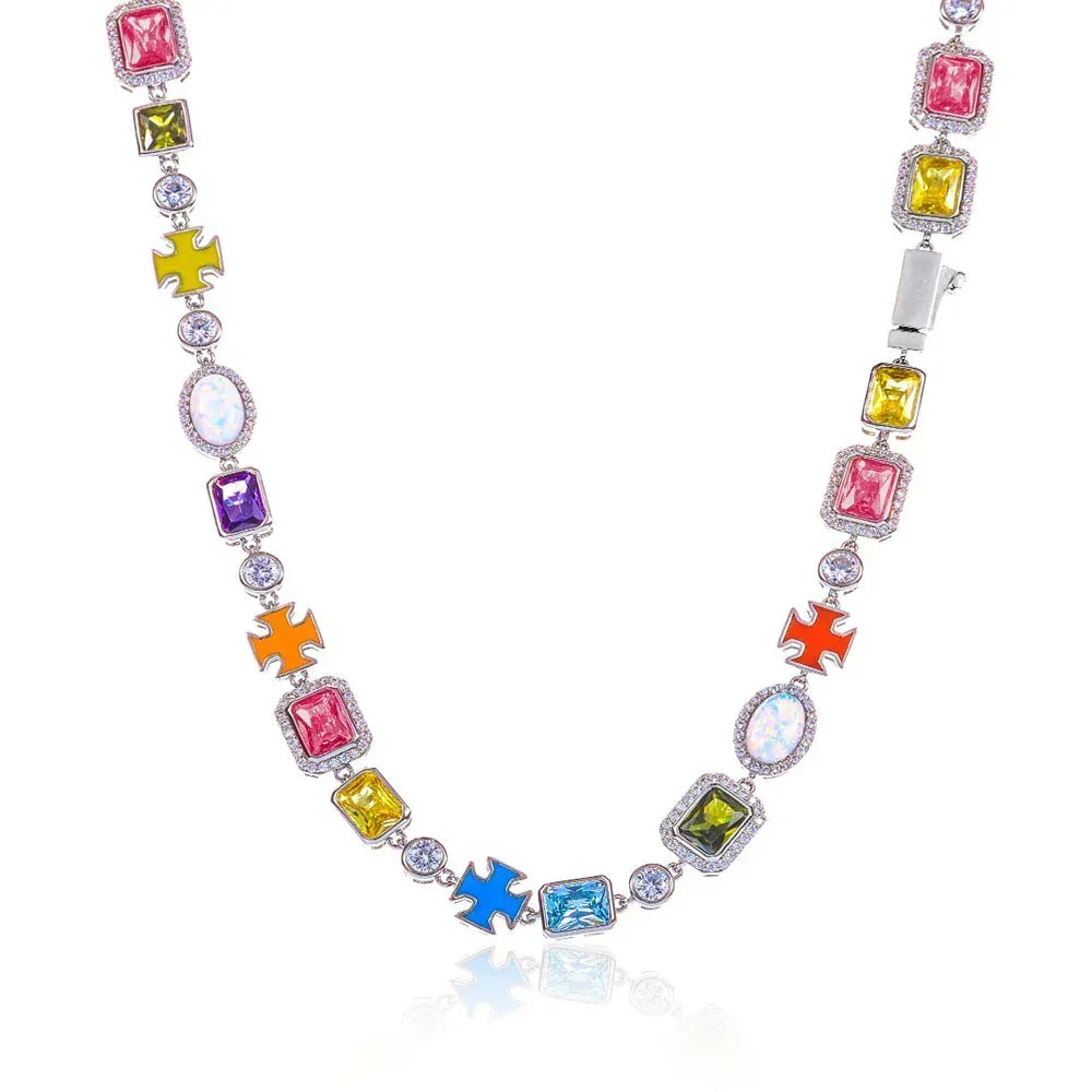 Rapper Iced Out Chain Zircon Opal Hip Hop Jewelry Necklace for Men | Caratix Jewelry - CaratixJewelry