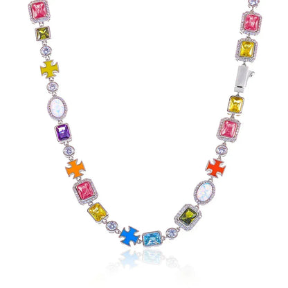 Rapper Iced Out Chain Zircon Opal Hip Hop Jewelry Necklace for Men | Caratix Jewelry - CaratixJewelry