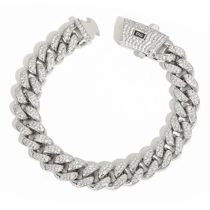 Custom 12mm Double-Row Moroccan Cuban Link | High-End Hip Hop Jewelry | Caratix - CaratixJewelry