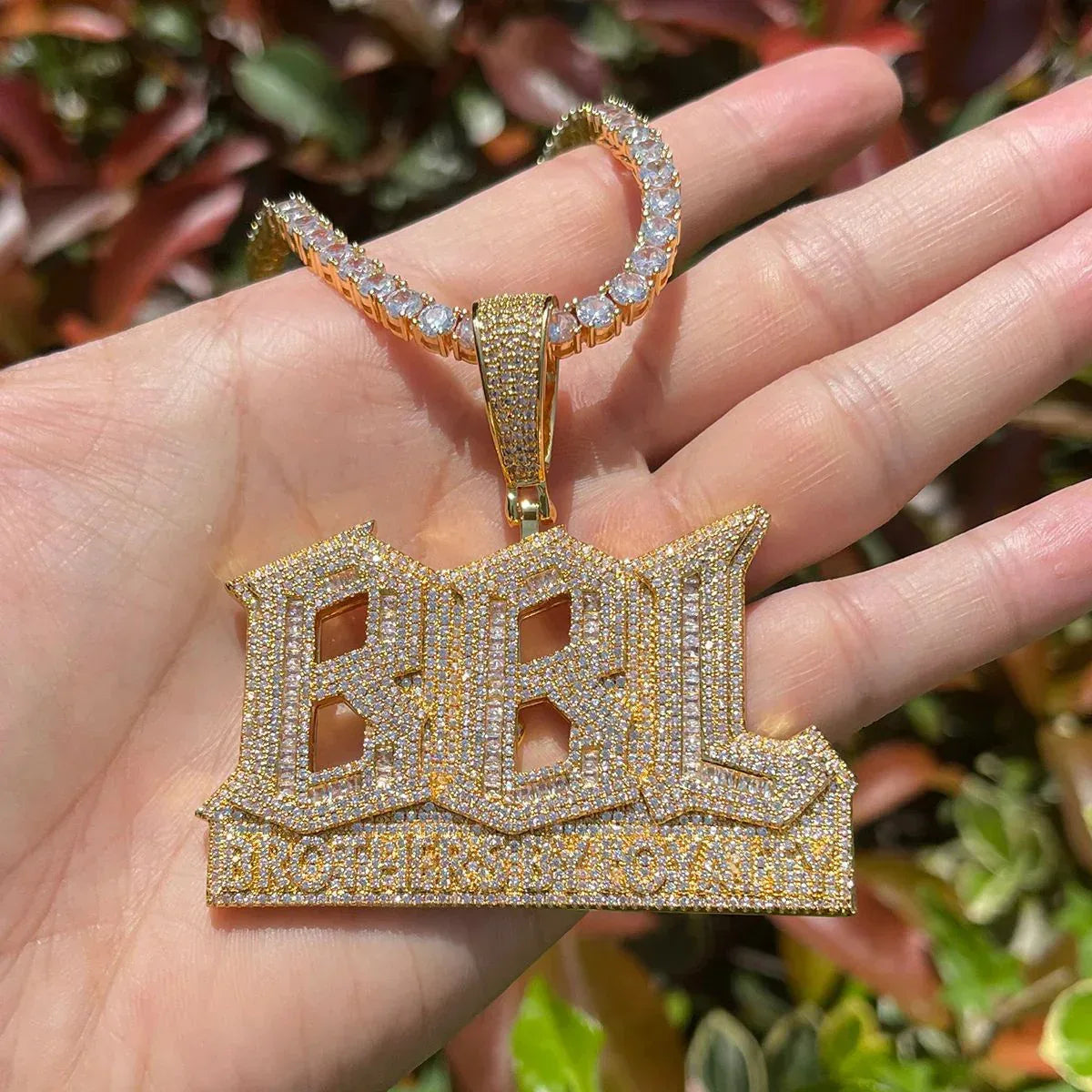 Men's "Big Boss Life" Necklace | Premium Copper CZ Acronym Jewelry - CaratixJewelry