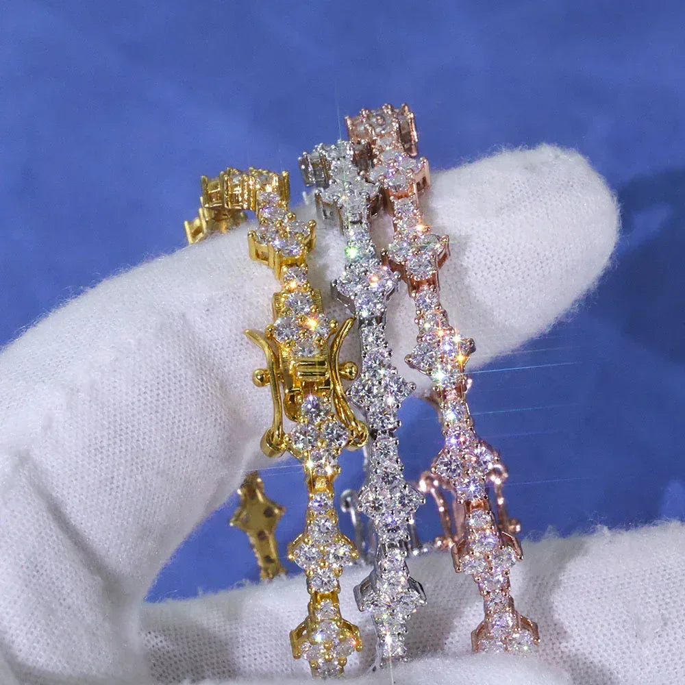 Custom 6.5mm Airplane Tennis Chain | Unique Geometric Iced Out Jewelry | Caratix - CaratixJewelry