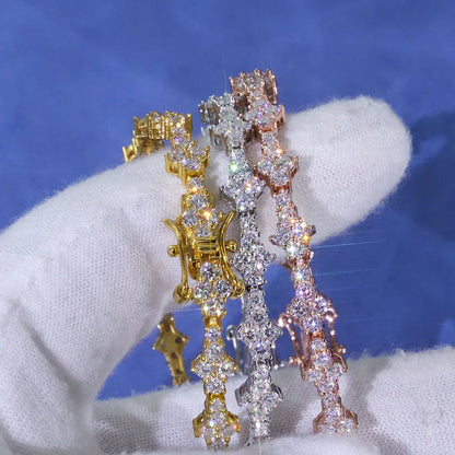 Custom 6.5mm Airplane Tennis Chain | Unique Geometric Iced Out Jewelry | Caratix - CaratixJewelry