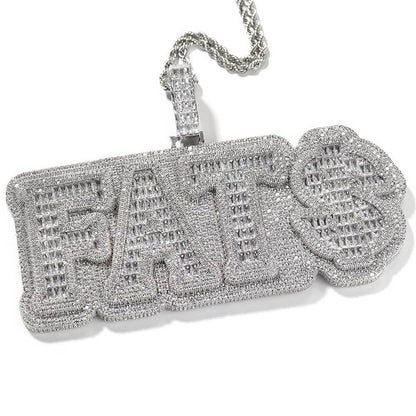 Round and Square Mixed Zircon Letter Pendant Necklace for Men and Women | Caratix Jewelry - CaratixJewelry