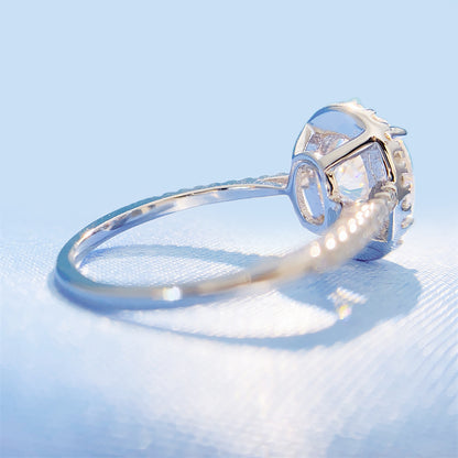 2026 Summer New S925 Silver 2ct Oval Moissanite Ring | Oval Cut D Color VVS1 | Caratix